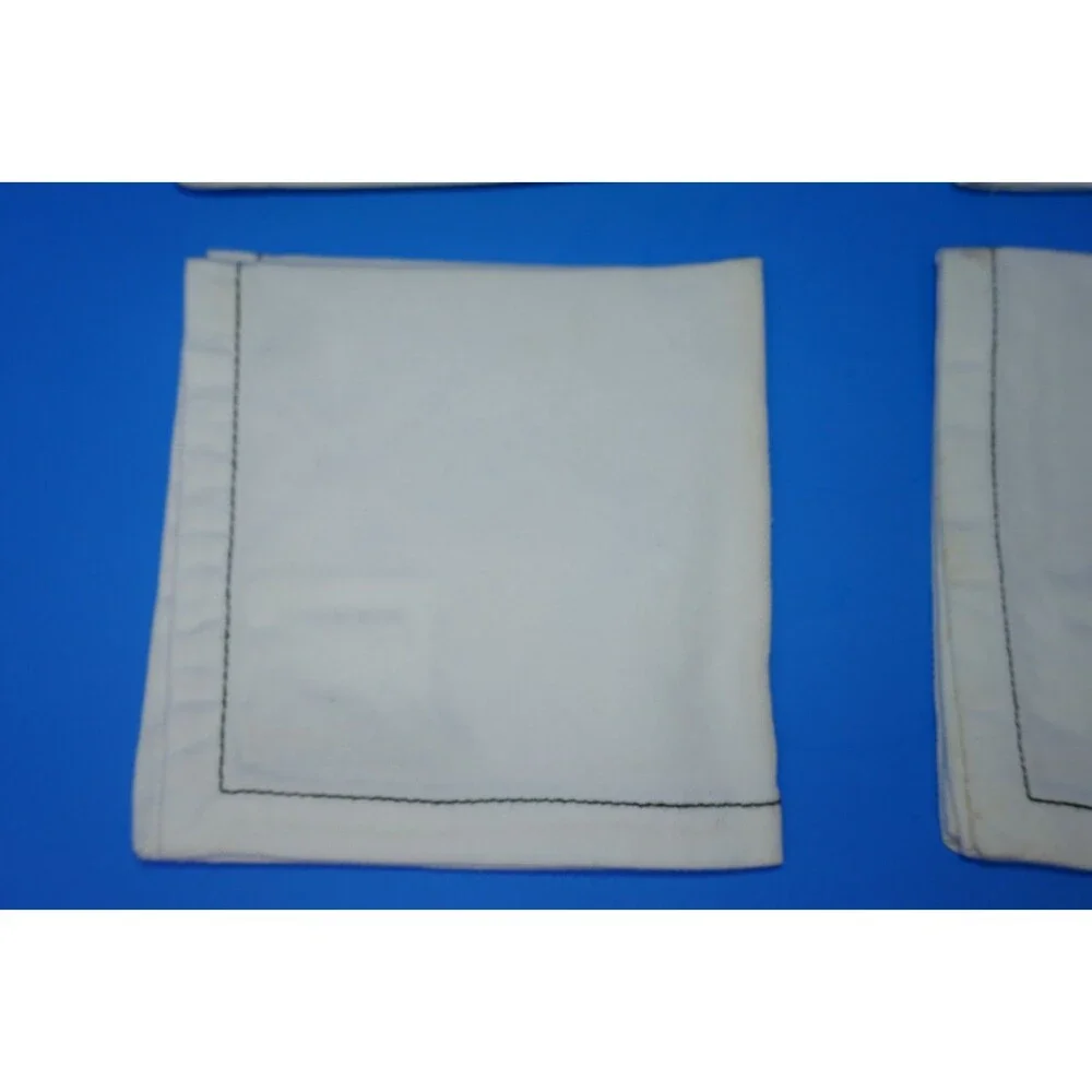 Pottery Barn Embroidered Martini Cocktail Napkins Set of 4